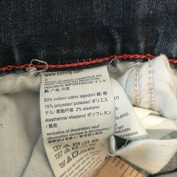 Tommy Hilfiger Sz 0 Moulante Skinny Blue Stretchy 5 Pocket Mid Rise Jeans . - Picture 3 of 9